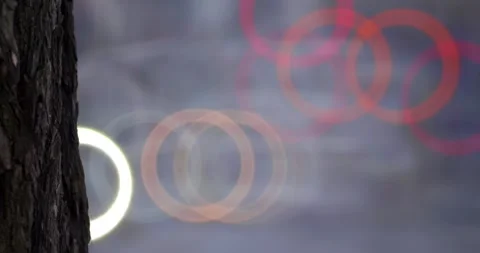 Winter traffic with donut bokeh Stock-Footage 325204703