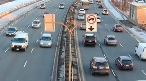 Winter Traffic Stock Footage 33663420