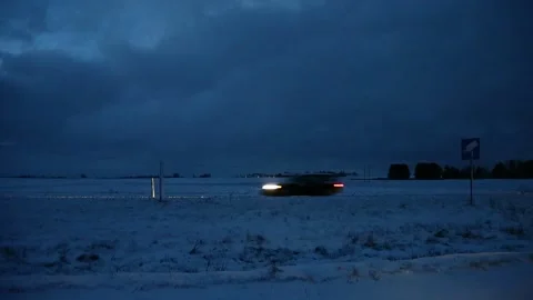 Winter traffic 스톡 동영상 147620521