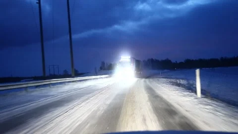 Winter traffic Stock Footage 147620522