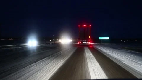 Winter traffic Stock Footage 147620523