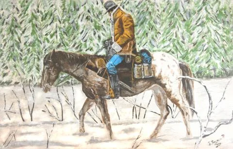 Winter Trail Stock Illustration