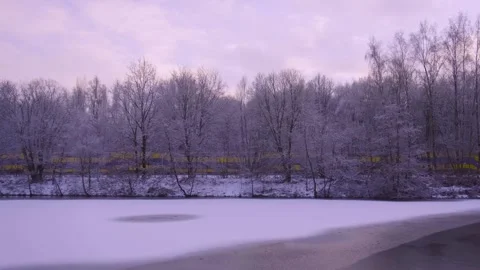 Winter train travel Video stock 326925414