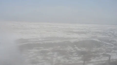 Winter Train Window Stock Footage 70790923