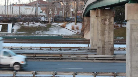 Winter Transit Stock Footage 33654138