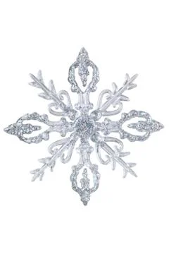Winter transparent snowflake. Stock Photos