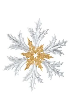 Winter transparent snowflake. Stock Photos