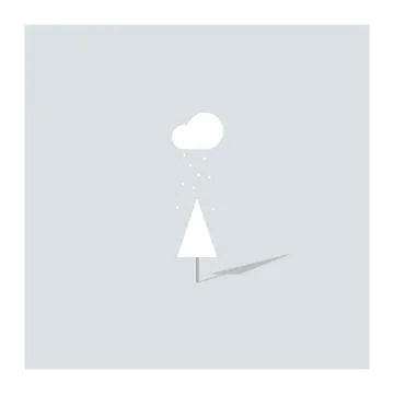 Winter tree abstract vector illustration with minimalist design. Artistic winter Stock Illustration