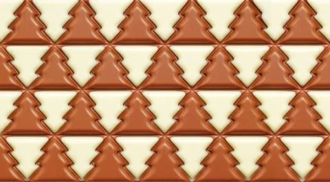 Winter tree chocolate Stock Photos