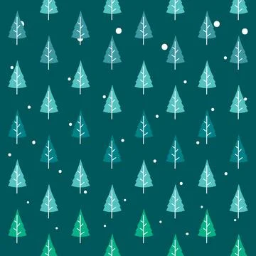 Winter tree icons Pattern background Vector イラスト素材
