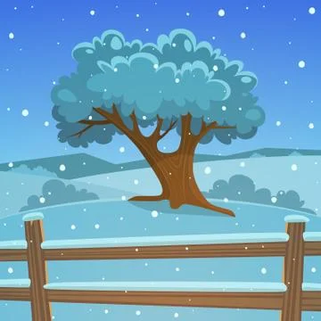 Winter Tree Stock-Illustration