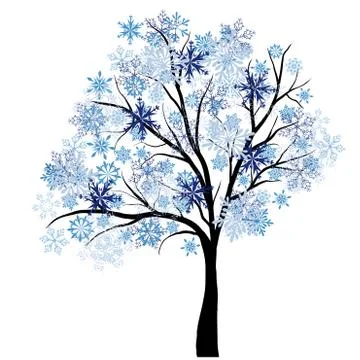 Winter tree Stock Illustration