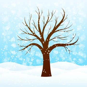 Winter tree Stock Illustration