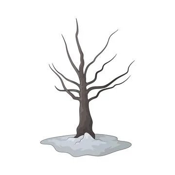 Winter tree illustration Stock Illustration