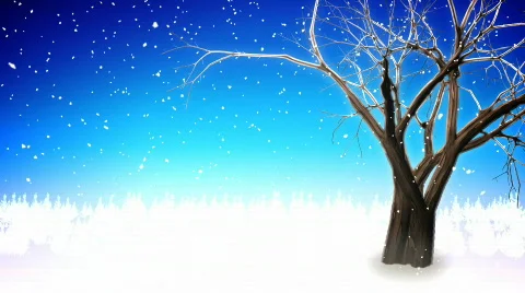 Winter tree loop Stock Footage 609820