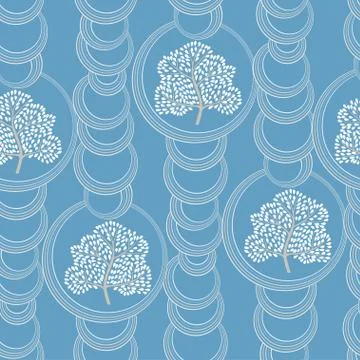 Winter trees seamless pattern (Abstract season background) Illustrazione stock