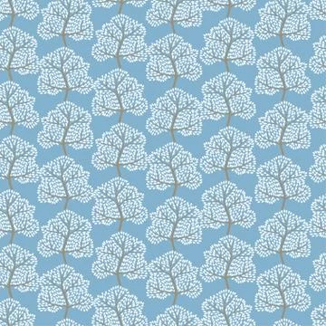 Winter trees seamless pattern (Abstract season background) 스톡 일러스트
