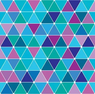 Winter triangle pattern 2.4 Winter blue triangle pattern. Seamless tile ba... Stock Photos