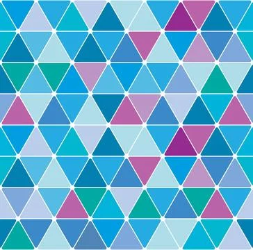 Winter triangle pattern 2.6 Winter blue triangle pattern. Seamless tile ba... Stock Photos