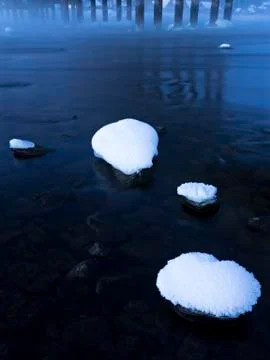 Winter twilight Stock Photos