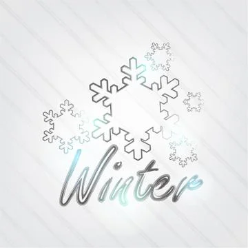 Winter typography Stock Illustration