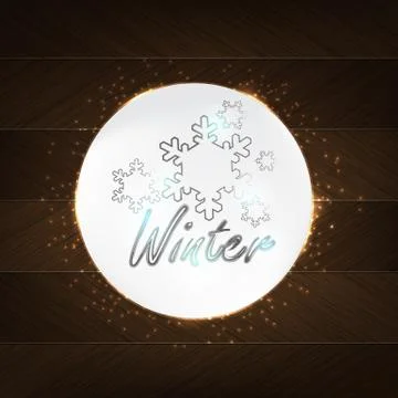 Winter typography Stock Illustration