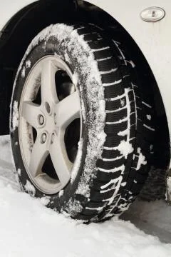 Winter tyre Stock Photos