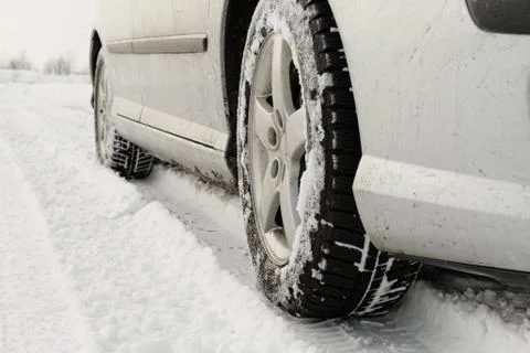 Winter tyre Stock Photos