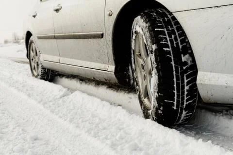 Winter tyre Stock Photos