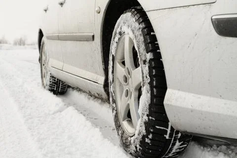 Winter tyre Stock Photos