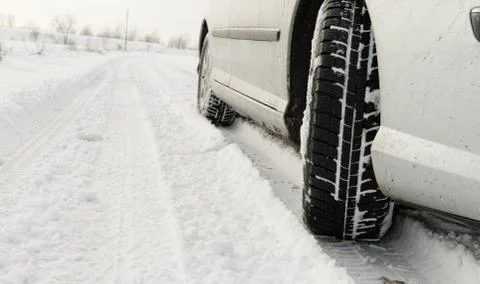Winter tyre Stock Photos