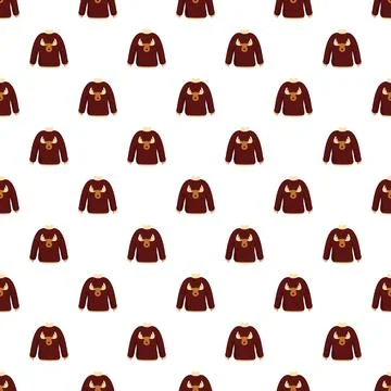 Winter ugly sweater pattern with moose head Stock Illustration