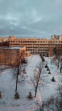 Winter university Stock Photos