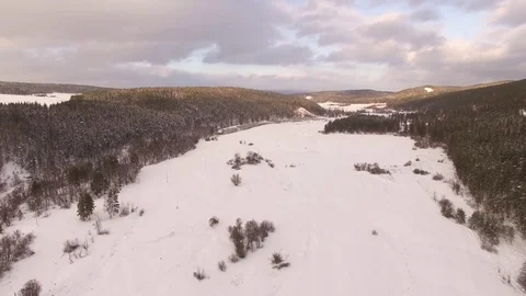 Winter in the Ural mountains. Russia. Bashkortostan. aerial view Stock Footage 70574352