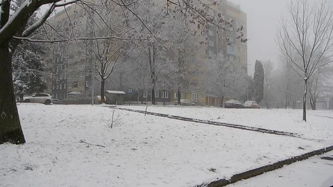 Winter urban landscape Stock Footage 103108060