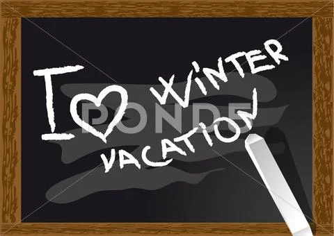 Winter vacation Stock Illustration