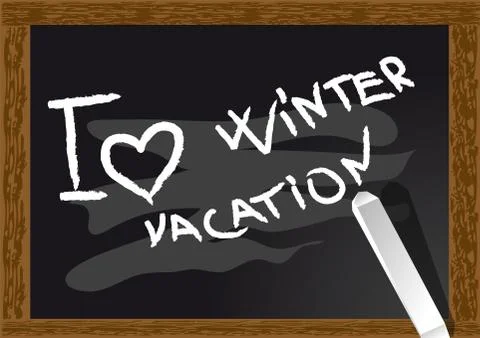 Winter vacation Stock Illustration