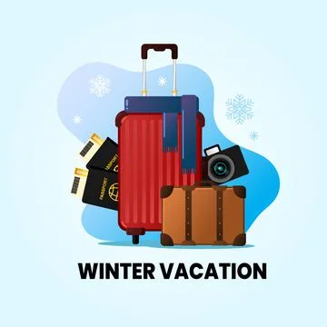 Winter Vacation Illustration Vector AD405 Stock Illustration
