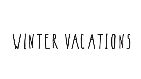 Winter vacations trembling text on a white background Stock Footage 120069702