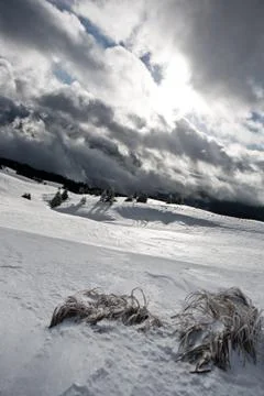 Winter valley Stock Photos