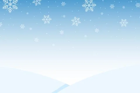 Winter vector background, falling snow and covering all over the area. Stock Illustration