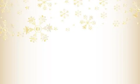 Winter vector background, golden falling snowflakes. Stock-Illustration