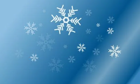 Winter vector background, snowflakes falling and covered over blue space. Stock Illustration