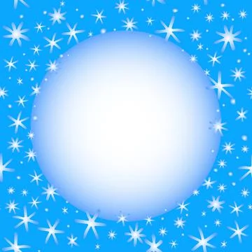 Winter vector frame of simple snowflakes. Background, border, template for th Stock Illustration