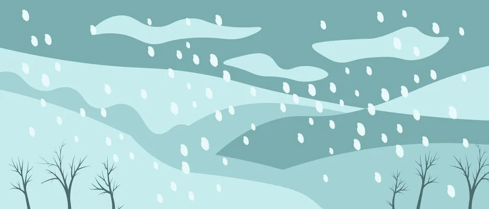 Winter vector landscape Stock Illustration