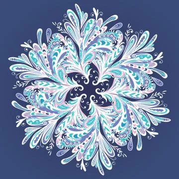 Winter Vector Mandala Stock Illustration