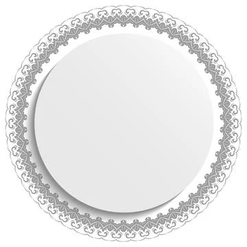 Winter Vector Round Frame With Floral Elements Stock Illustration