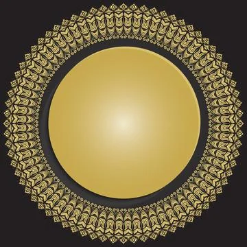 Winter Vector Round Frame With Floral Elements Stock Illustration