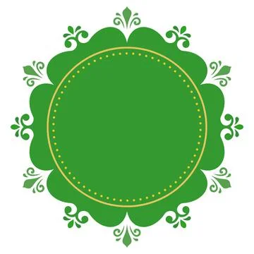 Winter Vector Round Frane With Floral Elements Stock Illustration