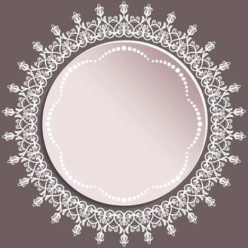 Winter Vector Round Frane With Floral Elements Stock Illustration